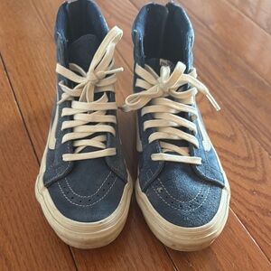 Vans High-Top Sneakers Blue and Cream